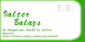 valter balazs business card